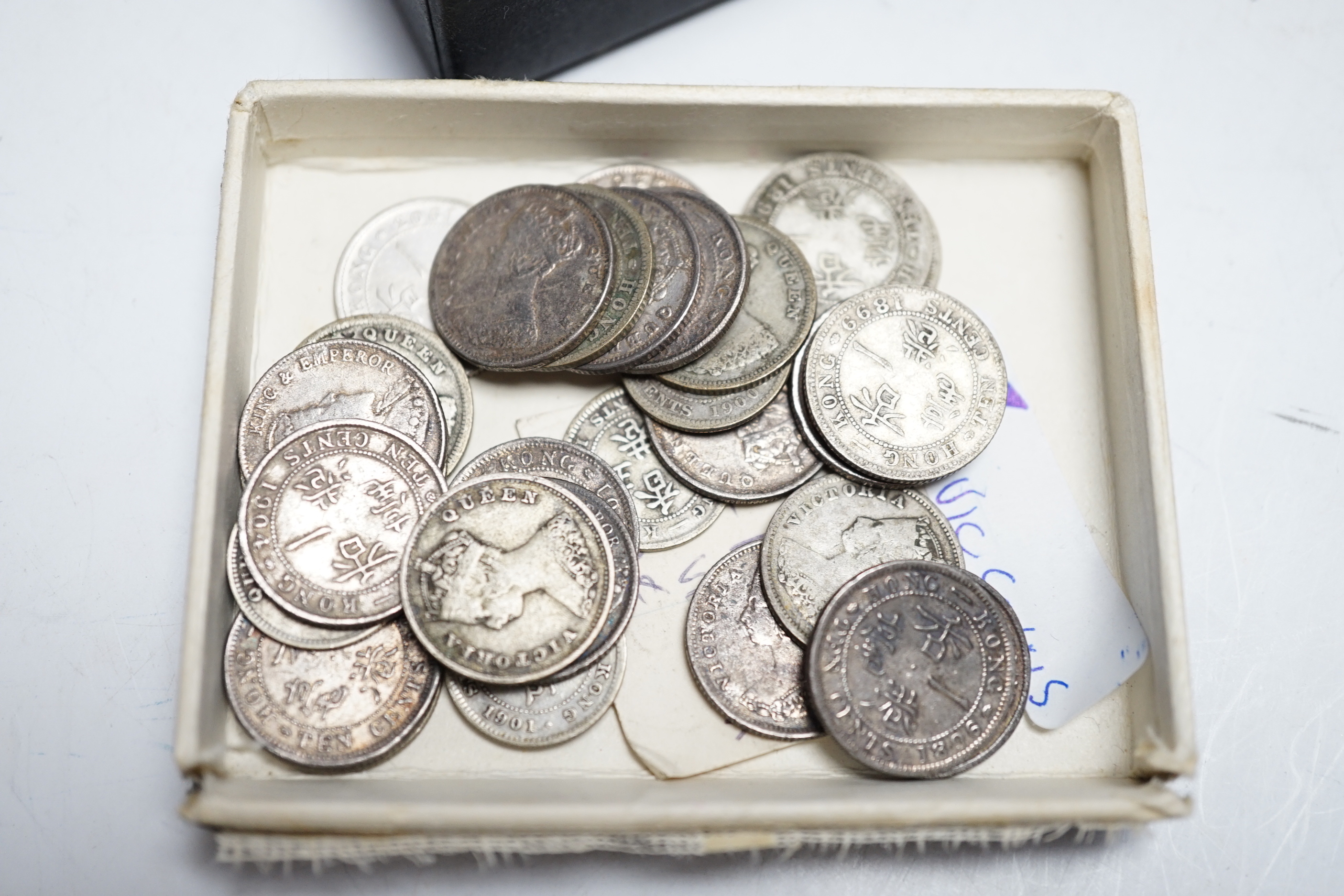 Hong Kong coins, Victoria to Edward VII, ten and five cent coins, (81)